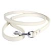 PU Leather Cat Dog Leash Soft Walking Dog Collar Leash Running Training Dog Harness Lead Leash Puppy Pet Small Dog Leash Belt - White - 1.5x120cm