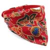 New Adjustable Pet Dog Triangular Bandage Puppy Cat Scarf Bandana Collar Bibs Cat Neck Decor Dress Up Birthday Party Washable - red - 37cm