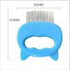 1 PC Pet Cat Dog Massage Comb Shell Comb Grooming Hair Removal Shedding Cleaning Brush Multifunction Pet Grooming Dog Supplies - Blue