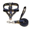 Pet Dog Chest Back Leash Set Adjustable Dogs Chest Back Traction Rope Puppy Pet Nylon Durable Outdoor Walking Rope Chain Belt - Black - S