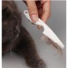 18CM Cat And Dog Supplies Flea Comb Stainless Steel Insect Repellent Brush Pet Care Combs Hair Grooming Portable Tool Fur Removal - White